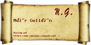Már Gellén névjegykártya